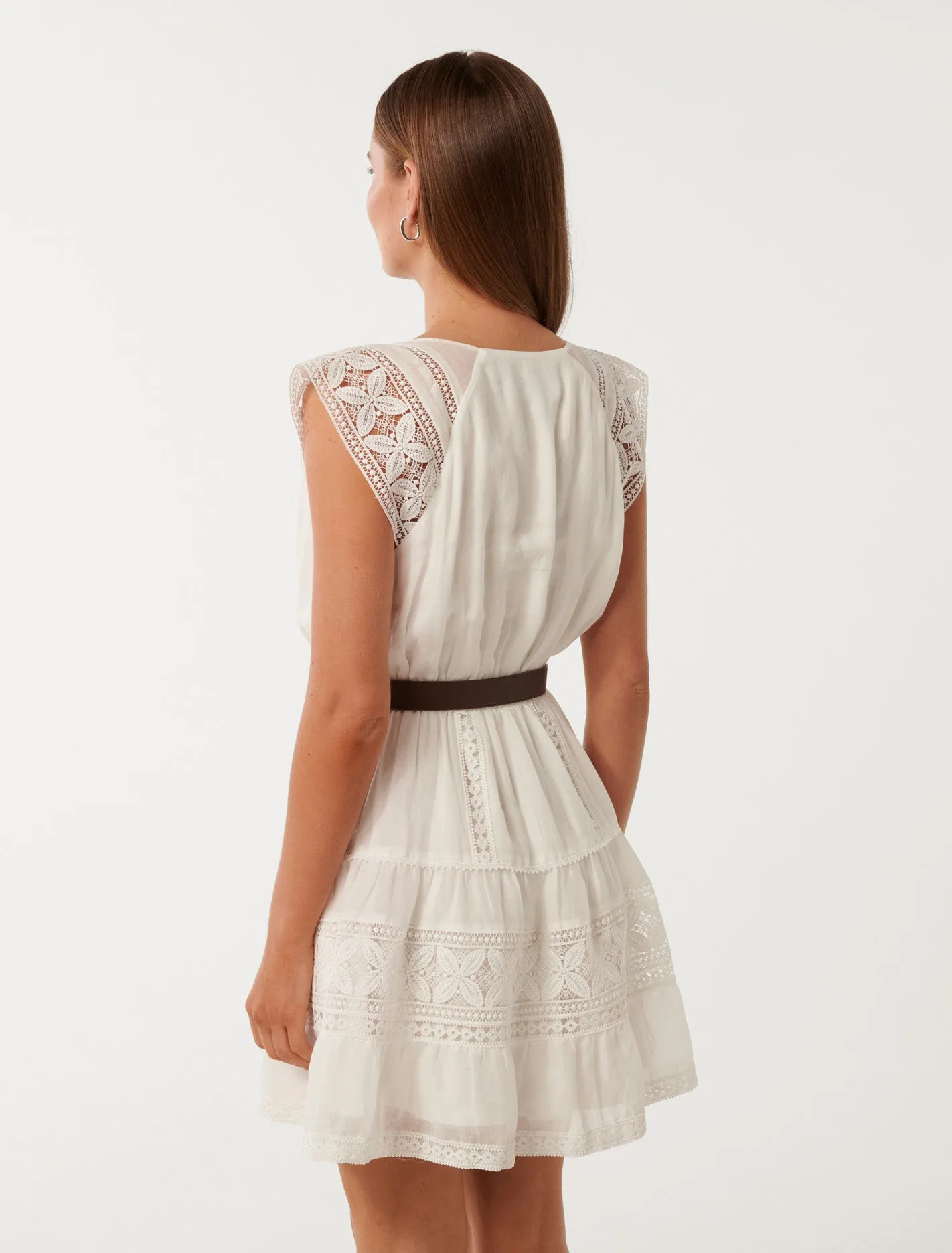 Sarah Belted Trim Mini Dress